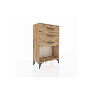 Arges Komodin 3 Çekmeceli 60x30x96 Çam-çam