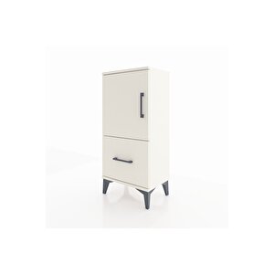 Arges Komodin 2 Raflı Tek Çekmeceli Tek Kapaklı 44x30x96 Aytaşı-aytaşı