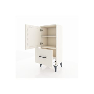 Arges Komodin 2 Raflı Tek Çekmeceli Tek Kapaklı 44x30x96 Aytaşı-aytaşı