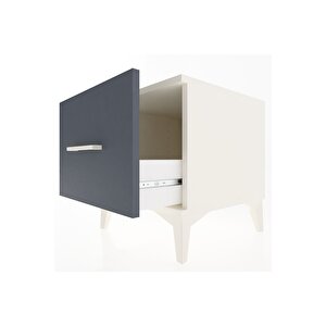 Hyperion Komodin Tek Çekmeceli 44x44x48 Aytaşı-antrasit