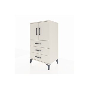 Hyperion Komodin 2 Raflı 3 Çekmeceli 2 Kapaklı 60x44x106 Aytaşı-aytaşı