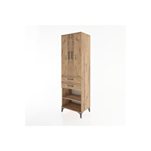 Hyperion Dolap 2 Raflı 2 Çekmeceli Tek Askılı 60x44x195 Çam-çam