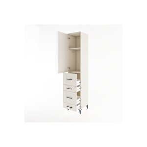 Hyperion Dolap 2 Raflı 4 Çekmeceli Tek Askılı 44x44x221 Aytaşı-aytaşı