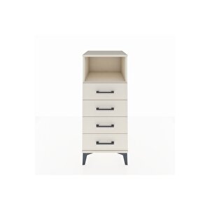 Hyperion Komodin Tek Raflı 4 Çekmeceli 44x44x106 Aytaşı-aytaşı