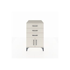 Kronos Komodin 3 Çekmeceli 2 Kapaklı 60x59x96 Aytaşı-aytaşı
