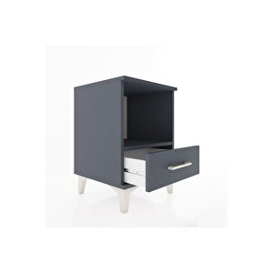 Hyperion Komodin Tek Raflı Tek Çekmeceli 44x44x64 Antrasit-antrasit