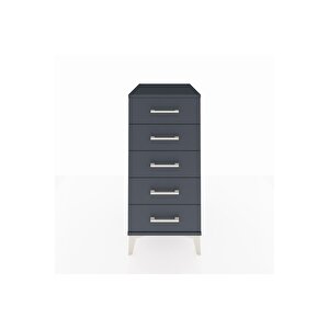 Kronos Komodin 5 Çekmeceli 44x59x96 Antrasit-antrasit