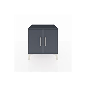 Hyperion Komodin 2 Raflı 2 Kapaklı 60x44x64 Antrasit-antrasit