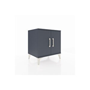 Hyperion Komodin 2 Raflı 2 Kapaklı 60x44x64 Antrasit-antrasit