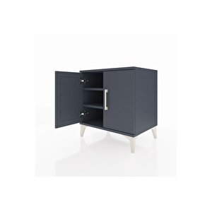 Hyperion Komodin 2 Raflı 2 Kapaklı 60x44x64 Antrasit-antrasit