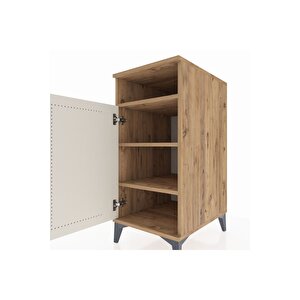 Kronos Komodin 3 Raflı Tek Kapaklı 44x59x96 Çam-aytaşı