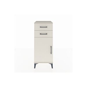 Hyperion Komodin Tek Raflı 2 Çekmeceli Tek Kapaklı 44x44x106 Aytaşı-aytaşı