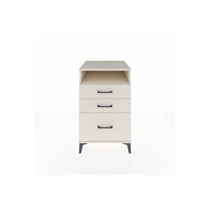 Kronos Komodin Tek Raflı 3 Çekmeceli 60x59x96 Aytaşı-aytaşı