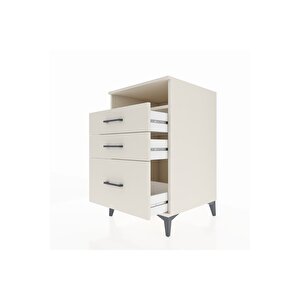 Kronos Komodin Tek Raflı 3 Çekmeceli 60x59x96 Aytaşı-aytaşı
