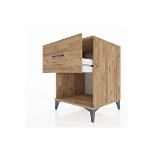 Kronos Komodin Tek Çekmeceli 60x59x80 Çam-çam
