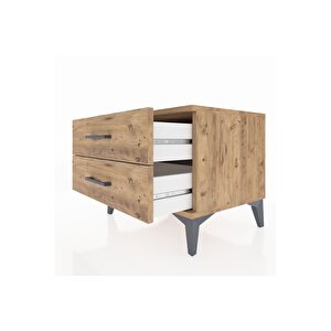 Hyperion Komodin 2 Çekmeceli 60x44x48 Çam-çam