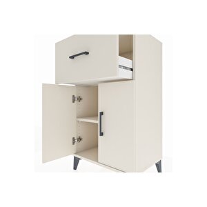 Hyperion Komodin Tek Raflı Tek Çekmeceli 2 Kapaklı 60x44x106 Aytaşı-aytaşı