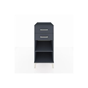 Kronos Komodin Tek Raflı 2 Çekmeceli 44x59x96 Antrasit-antrasit