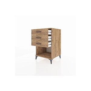 Kronos Komodin 3 Çekmeceli 60x59x96 Çam-çam