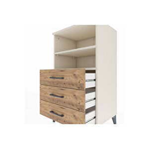 Hyperion Komodin 2 Raflı 3 Çekmeceli 60x44x106 Aytaşı-çam