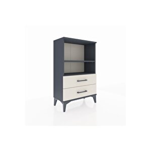 Arges Komodin 2 Raflı 2 Çekmeceli 60x30x96 Antrasit-aytaşı