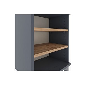 Arges Komodin 2 Raflı 44x30x64 Antrasit-çam