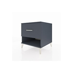 Kronos Komodin Tek Çekmeceli 60x59x64 Antrasit-antrasit