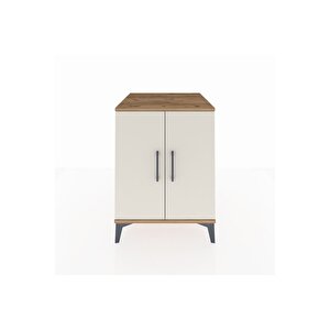 Kronos Komodin Tek Raflı 2 Kapaklı 60x59x80 Çam-aytaşı