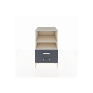 Kronos Komodin 2 Raflı 2 Çekmeceli 60x59x96 Aytaşı-antrasit