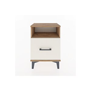 Arges Komodin Tek Raflı 2 Çekmeceli 44x30x64 Çam-aytaşı