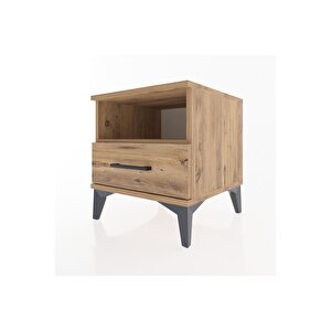 Hyperion Komodin Tek Raflı Tek Çekmeceli 44x44x48 Çam-çam