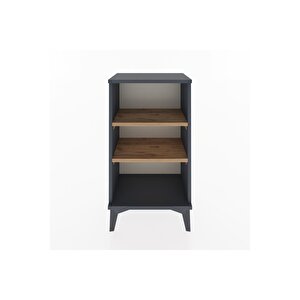 Arges Komodin Tek Raflı Tek Çekmeceli 44x30x80 Antrasit-çam