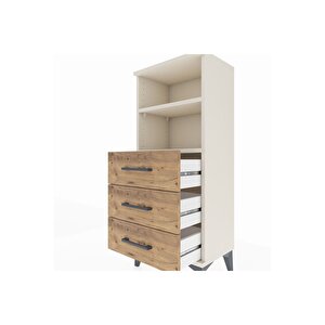 Arges Komodin 2 Raflı 3 Çekmeceli 44x30x106 Aytaşı-çam