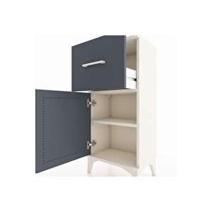 Arges Komodin Tek Raflı Tek Çekmeceli Tek Kapaklı 44x30x96 Aytaşı-antrasit