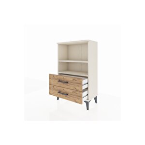 Arges Komodin 2 Raflı 2 Çekmeceli 60x30x96 Aytaşı-çam