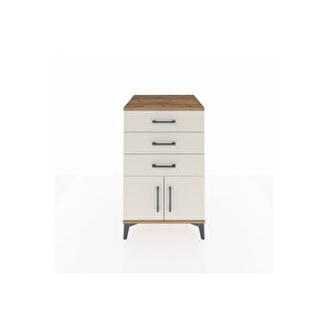 Kronos Komodin 3 Çekmeceli 2 Kapaklı 60x59x96 Çam-aytaşı