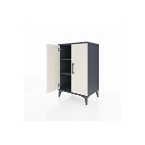 Hyperion Komodin 2 Raflı 2 Kapaklı 60x44x96 Antrasit-aytaşı