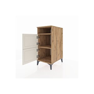 Kronos Komodin 2 Raflı 2 Kapaklı 44x59x96 Çam-aytaşı