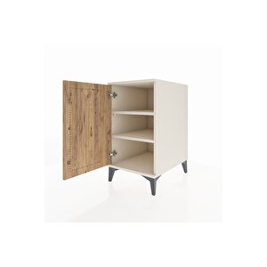 Kronos Komodin 2 Raflı Tek Kapaklı 44x59x80 Aytaşı-çam