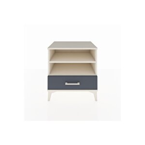 Hyperion Komodin 2 Raflı Tek Çekmeceli 60x44x64 Aytaşı-antrasit