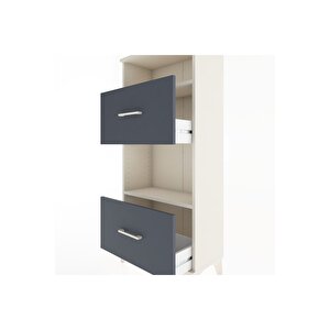 Hyperion Dolap 2 Raflı 2 Çekmeceli 60x44x134 Aytaşı-antrasit