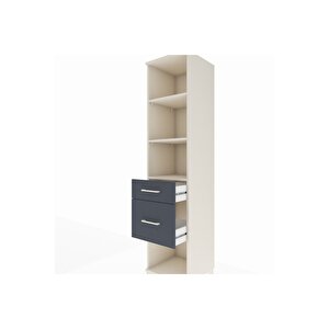 Hyperion Dolap 3 Raflı 2 Çekmeceli 44x44x195 Aytaşı-antrasit