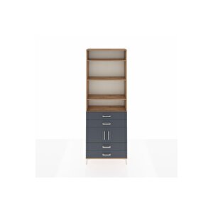 Arges Dolap 5 Raflı 4 Çekmeceli 2 Kapaklı 88x30x243 Çam-antrasit