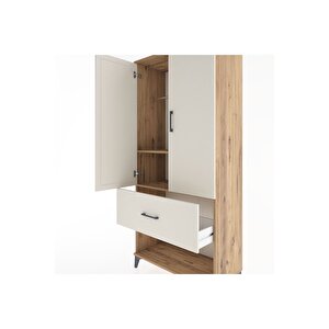 Hyperion Dolap 2 Raflı Tek Çekmeceli Tek Askılı 88x44x195 Çam-aytaşı