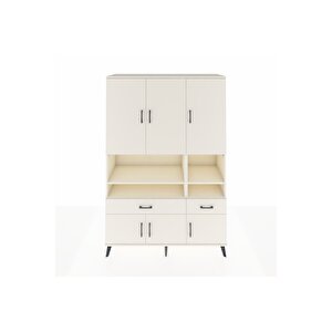 Hyperion Gardrop 8 Raflı 2 Çekmeceli 6 Kapaklı 132x44x195 Aytaşı-aytaşı