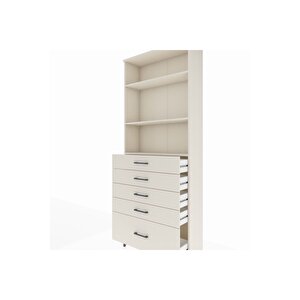 Arges Dolap 3 Raflı 5 Çekmeceli 88x30x221 Aytaşı-aytaşı