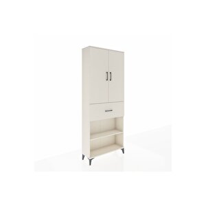 Arges Dolap 4 Raflı Tek Çekmeceli 2 Kapaklı 88x30x221 Aytaşı-aytaşı