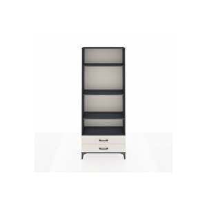 Arges Dolap 4 Raflı 2 Çekmeceli 88x30x221 Antrasit-aytaşı
