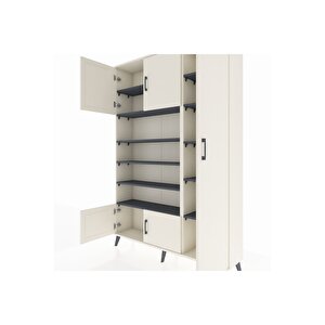 Arges Dolap 11 Raflı 5 Kapaklı 132x30x195 Aytaşı-aytaşı/antrasit