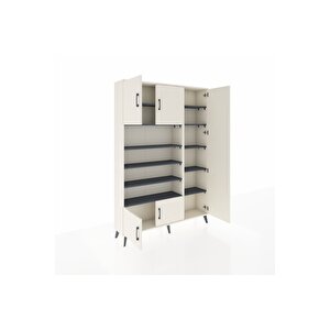 Arges Dolap 11 Raflı 5 Kapaklı 132x30x195 Aytaşı-aytaşı/antrasit